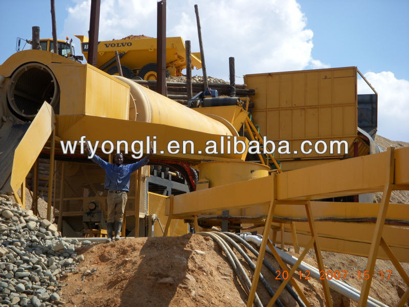 Alluvial placer gold washing plant