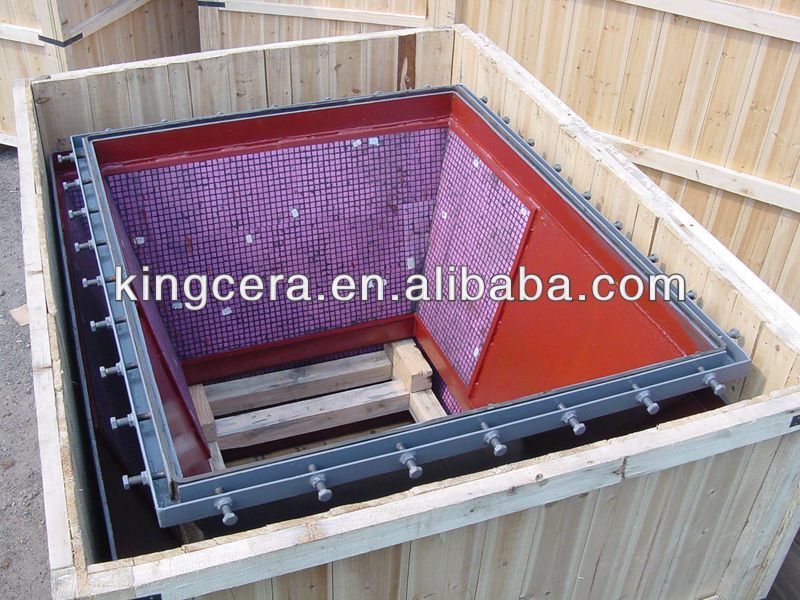 Alumina ceramic liner material hopper