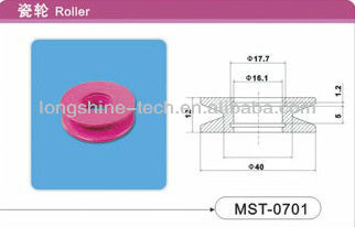 Alumina textile ceramic guide pulley part