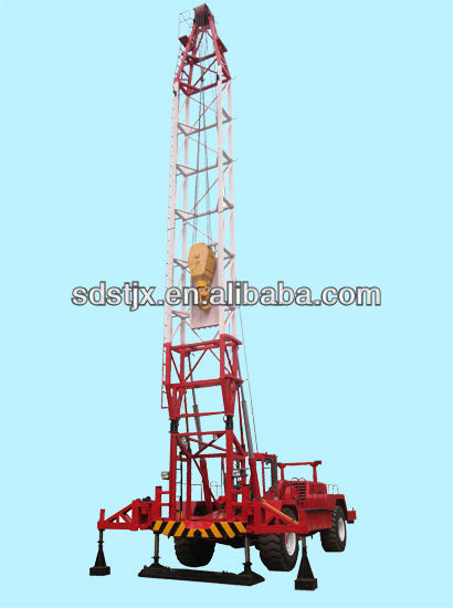 Anchor rope free oil well workover rig