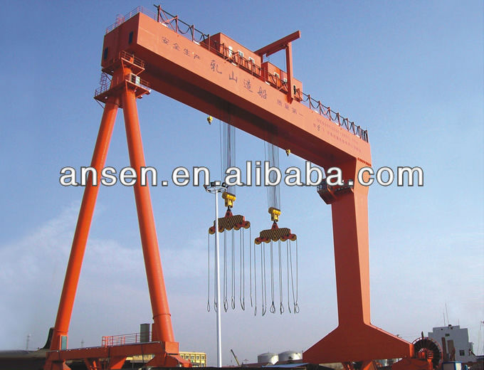 Anson Heavy Duty Construction Harbour Portal Crane 10~200MT