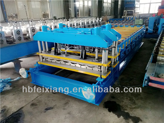 arc glazed roof tile rolling machine