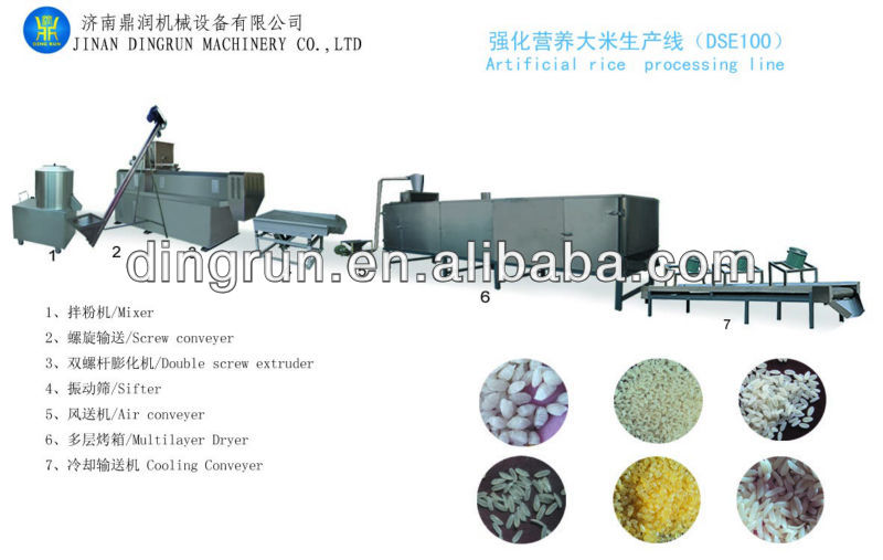 Artificial rice extruder machine