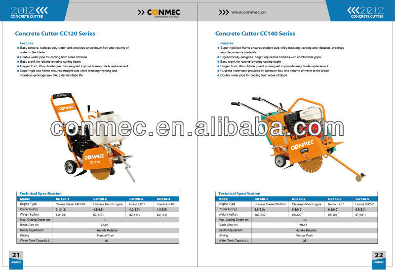 Asphalt Concrete Cutter CC120 Series