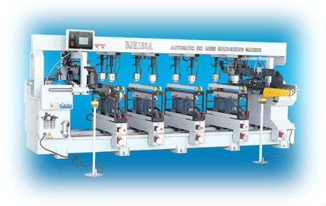 Auto feeding multiple spindle drilling machine