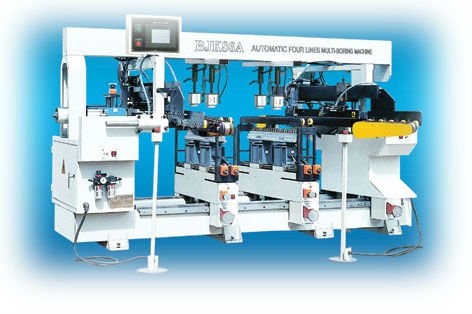 Auto feeding multiple spindle drilling machine