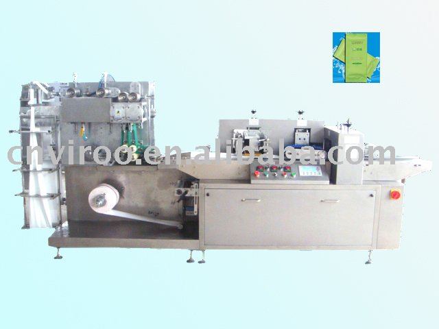 Auto single piece wet napkin making machine