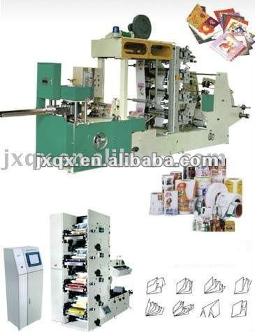 Automatic 1-8colors tissue paper cutting and folding machine