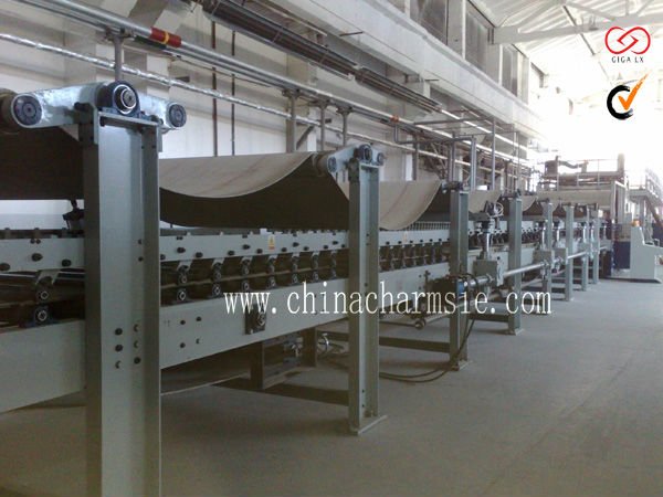 Automatic 3 layer corrugated cardboard production line