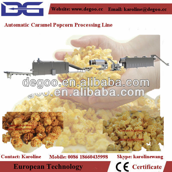 automatic caramel chocolate popcorn pop corn making machine