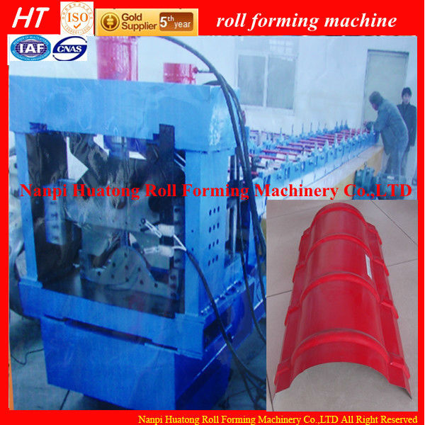 Automatic colored steel ridge tile roll forming machine for roofing