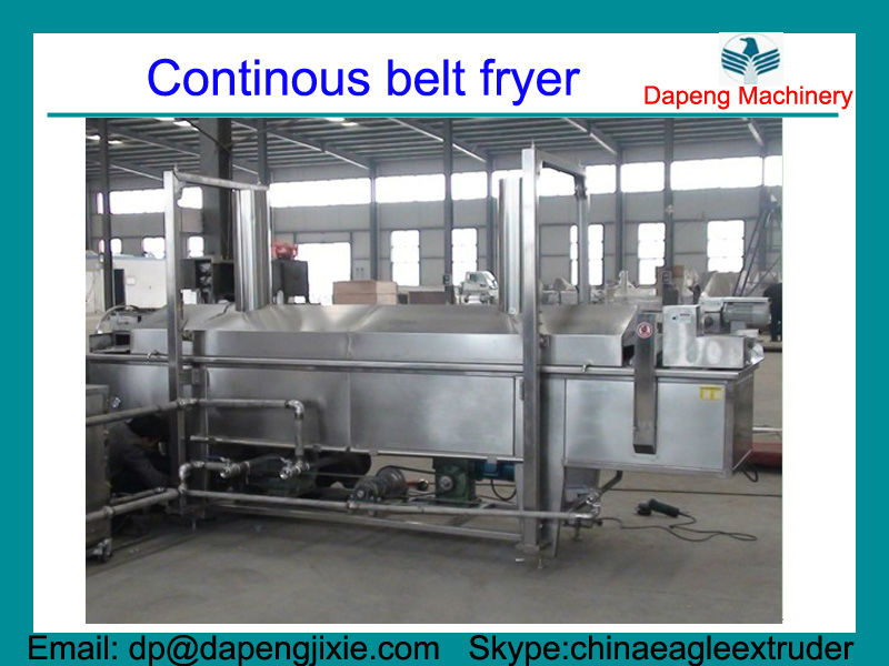 automatic continuous fryer with conveying belt