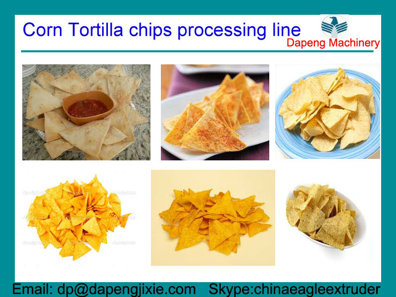 Automatic corn doritos making machine /tortilla chip snack production line /machine