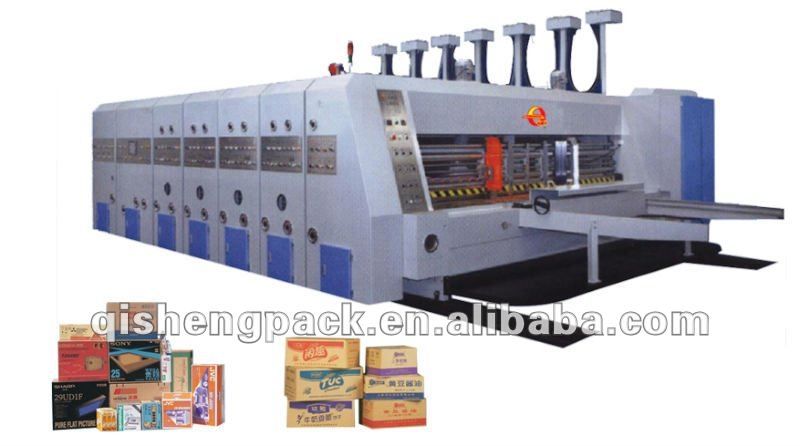 Automatic corrugated cardboard carton box making machine