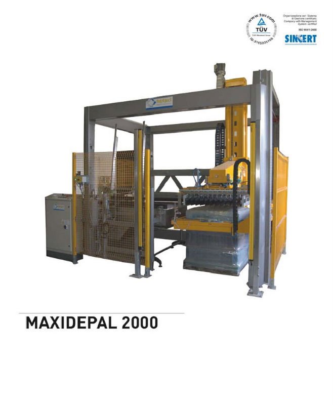 AUTOMATIC DEPALLETISER WITH PICK UP HEAD