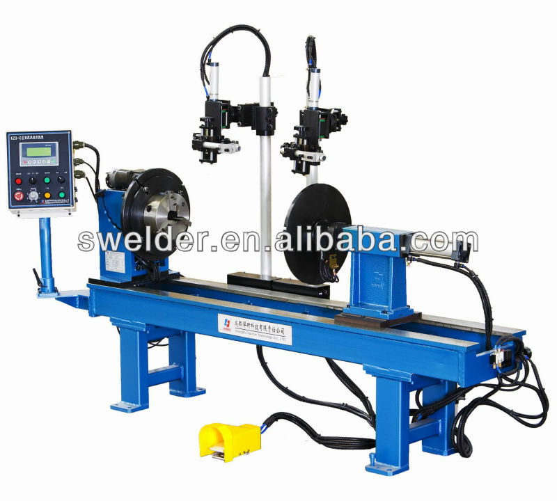 automatic double circumferential seam plasma welder with PLC control