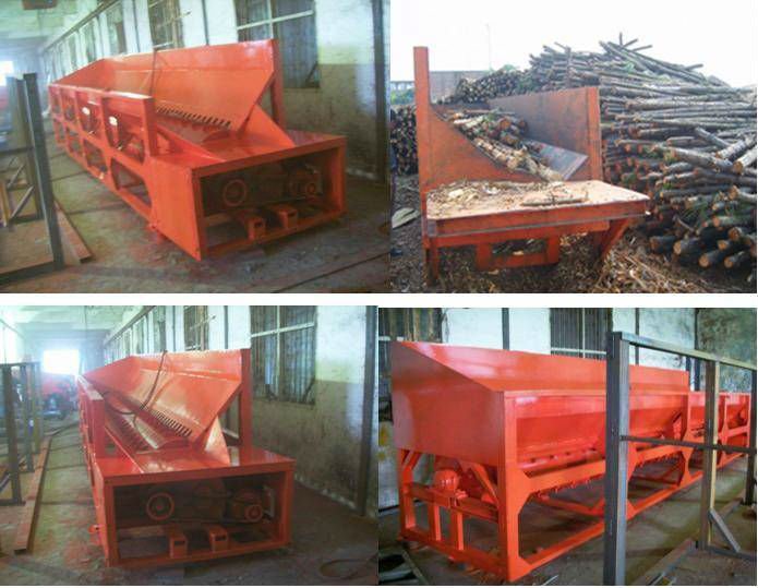 automatic double roller wood log debarking machine