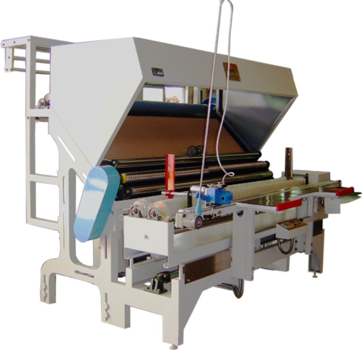 Automatic edge-aligning roll and inspection machine