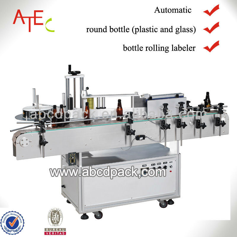 automatic flat glass bottle glue paper label sticker machine