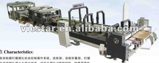 Automatic Folder Gluer Stitching and Strapping Machine