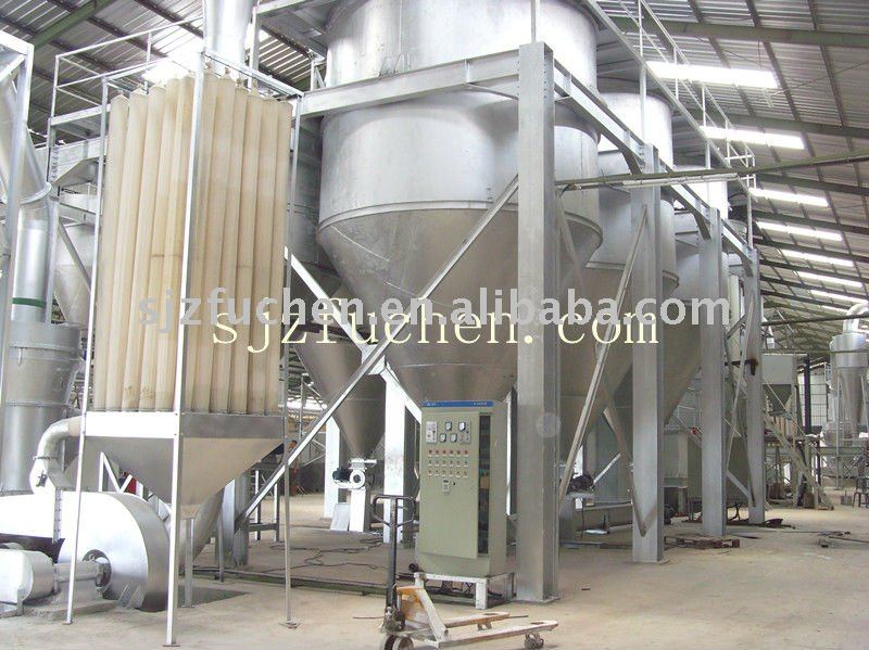 Automatic gypsum powder production line