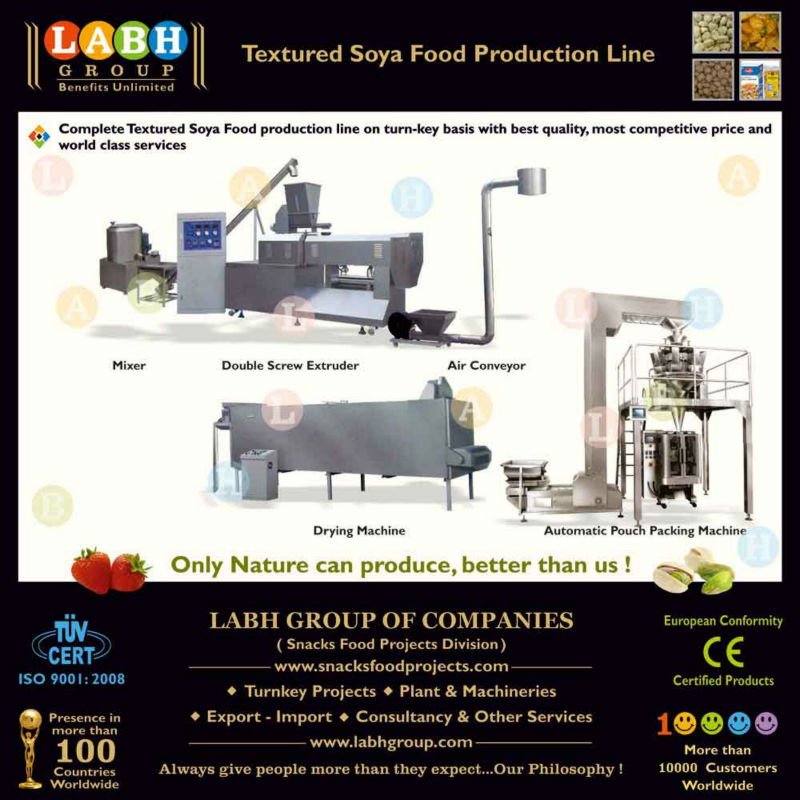 Automatic Machines for Soya Chunks Processing for China