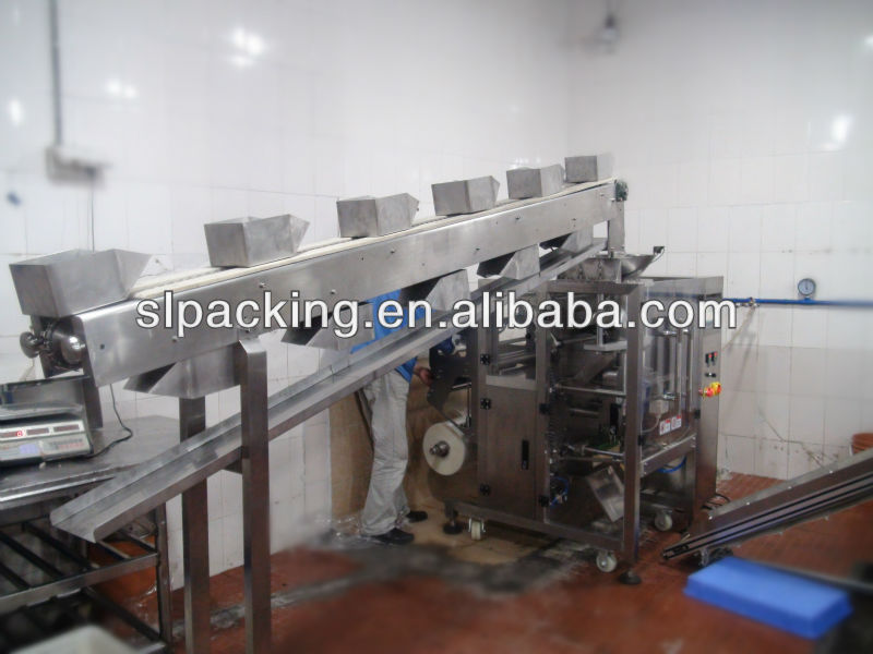 Automatic Meat ball chain bucket elevator wrapping machine SLIV-520