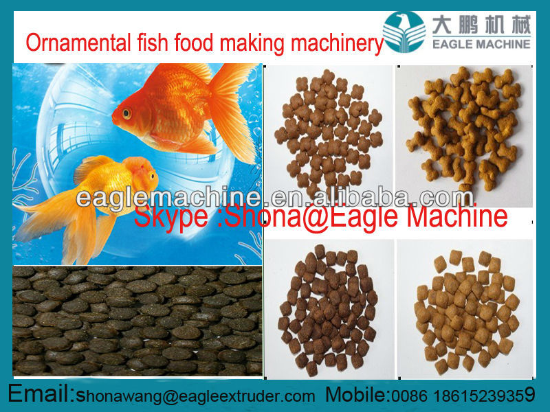 Automatic ornamental fish food extruder machine /making equipment / processing line