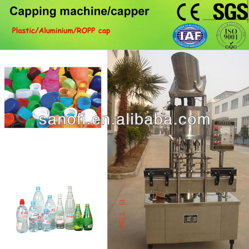 Automatic plastic screw cap bottle capper