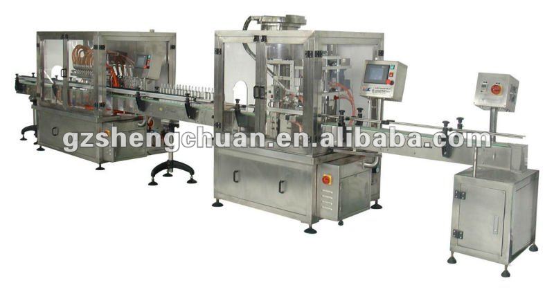 Automatic sauce filling and capping packaging production line