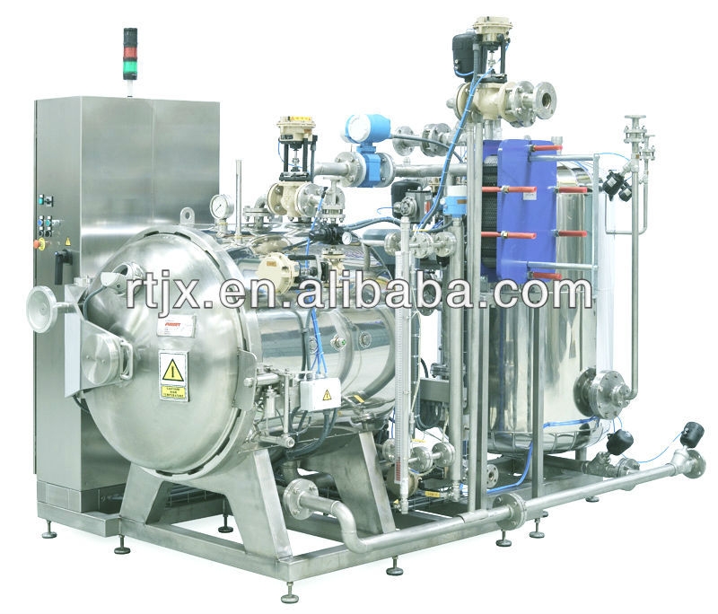 Automatic spray meat sterilizing retort