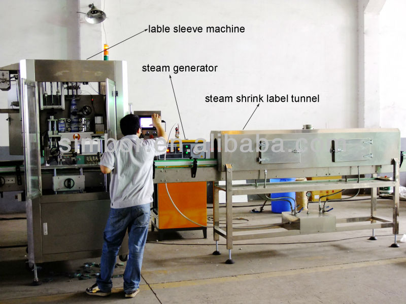 automatic steam shrink sleeve label machine