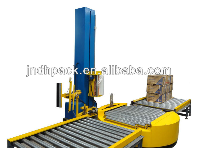 Automatic stretch pallet wrapping machinery