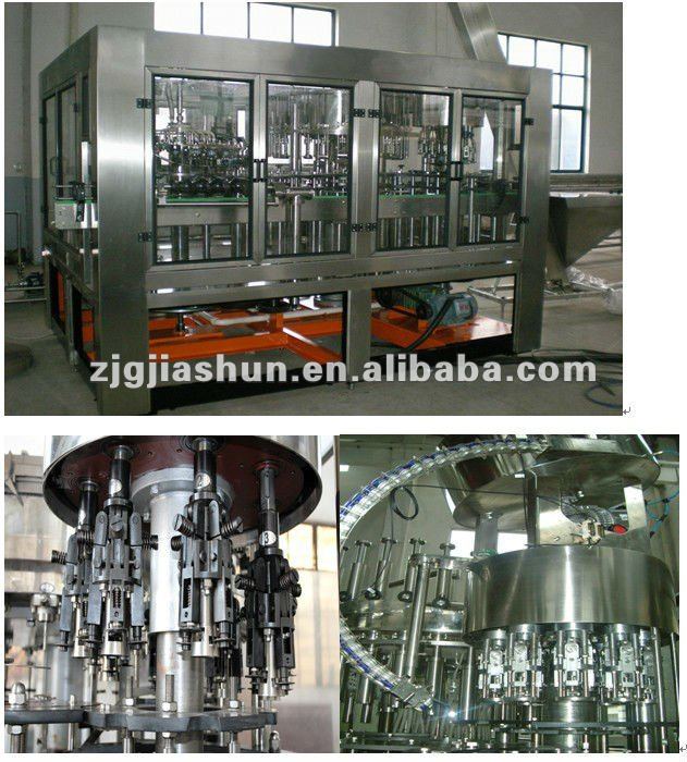 Automatic vodka filling monobloc machine for glass bottles