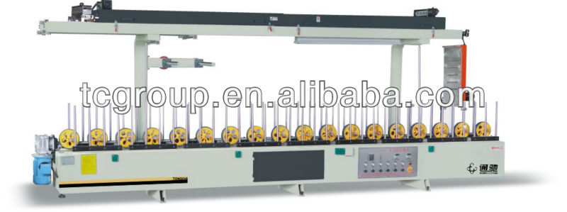 Automatic wardrobe profile wrapping machine line