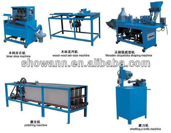 Automatic Wooden Chopsticks Making Machine of timer slicer machine