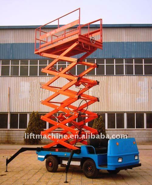 battery powered scissor lift platform with 12m