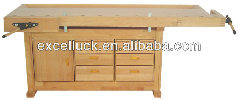 Beech wooden working bench