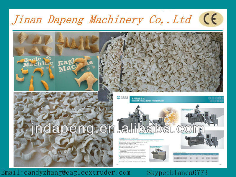 (Best Quality) grain corn fried bugle snack production ling / 3D frying bugle snack making machine