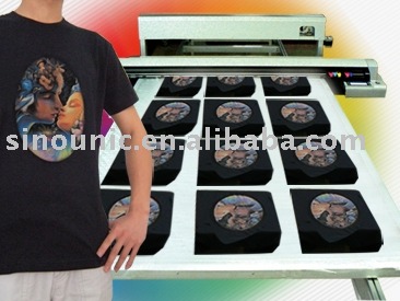 Black t-shirt printer