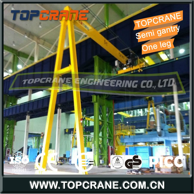 BMH model electric hoist semi-gantry crane 8t