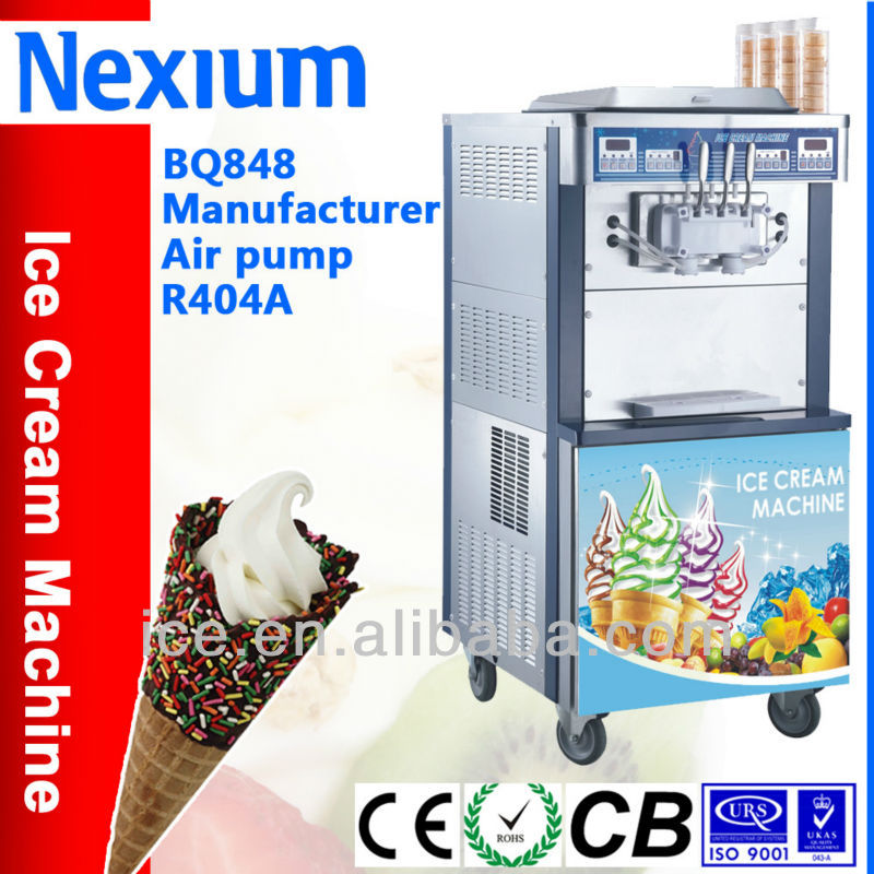 BQ-848 Pre-cooling System With Dual System Rainbow Commercial Ice Cream Machine For Sale