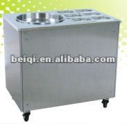 BQF112C Rolling Fried Ice Cream Machine with cold tank