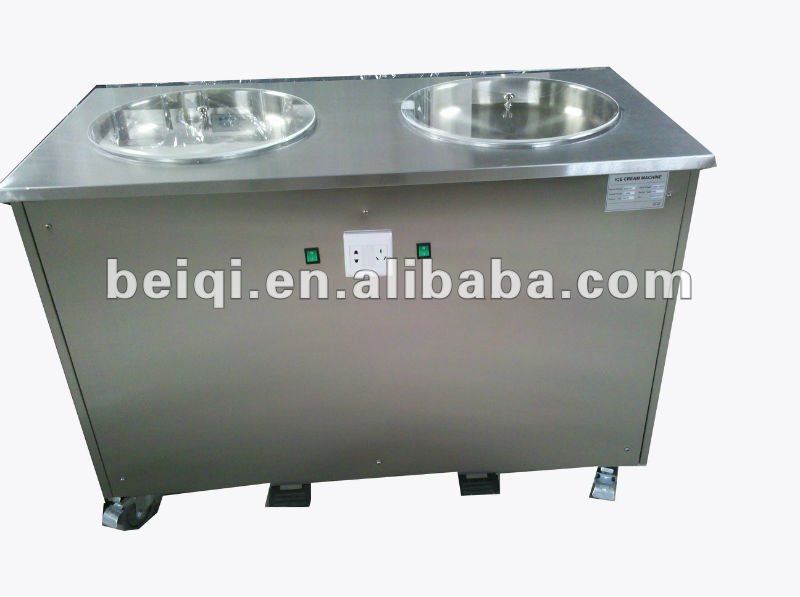 BQF217B Double Round Pan Fried Icecream Machine