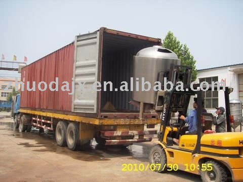 Brewery equipment in delivery