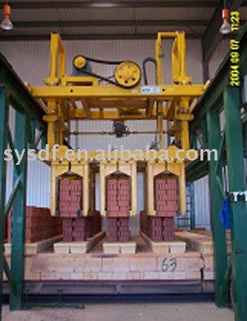 Brick making machine (automatic brick unloading system)