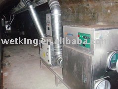 Bridge dehumidifier for bridge cable room dehumidification and bridge cable dehumidification