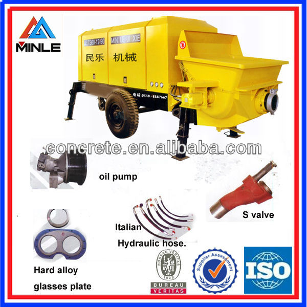 BV approved small protable concrete pump with spare parts