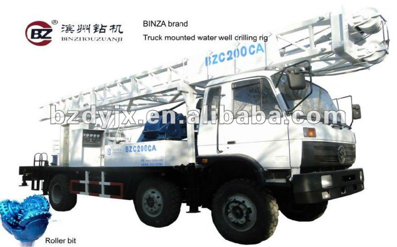 BZC200CA truck mounted drilling rig(200m)