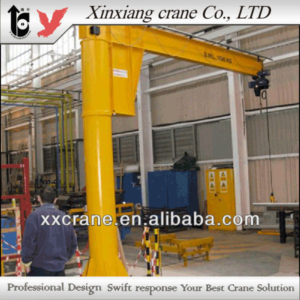 BZD model column mounted swing portable lift crane